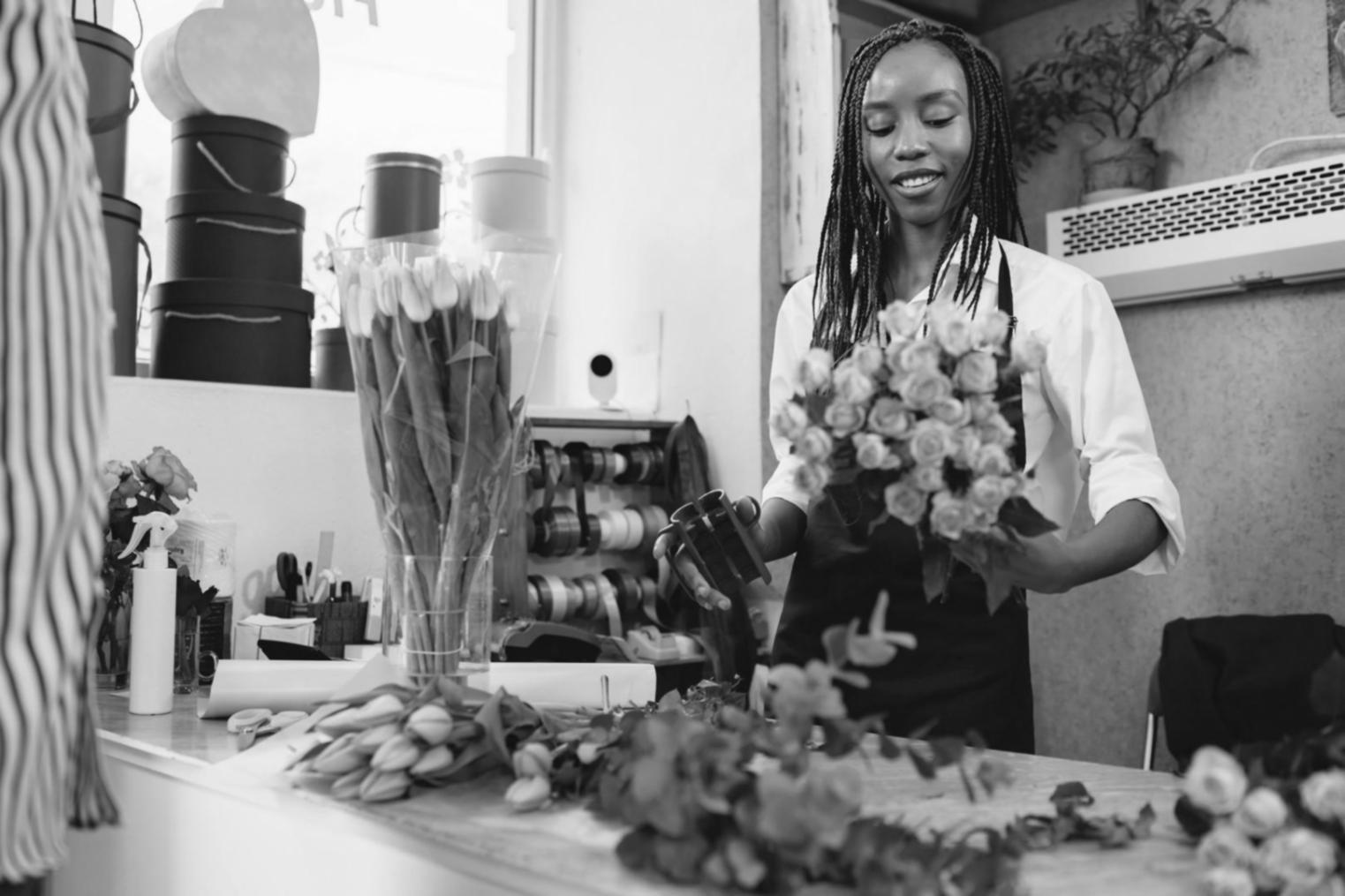 Detailed view of our craftsmanship in dried flower compositions